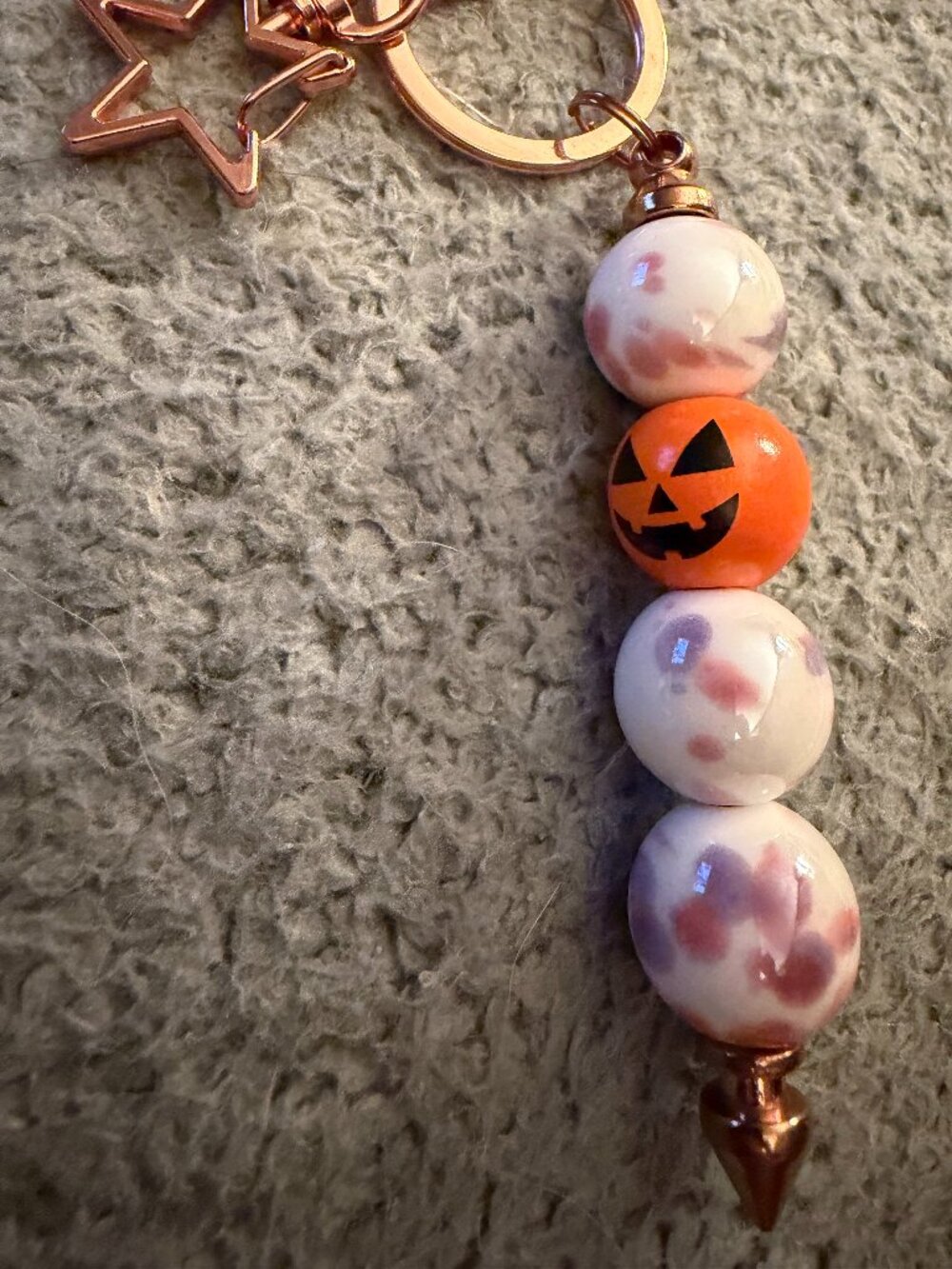 Handmade Halloween Rose Gold Key Chains